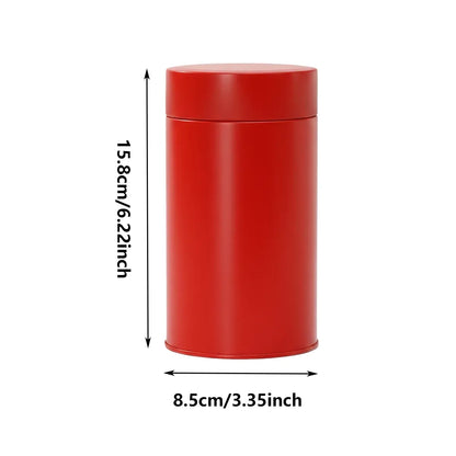 5PCS Tinplate Tea Tins Airtight Storage Container for Coffee Tea Sugar