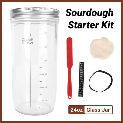 24oz Bread Fermentation Glass Jar Baking Supplies Airtight Container Dough