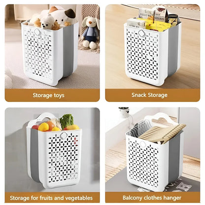 Wall Mounted Foldable Laundry Basket for Bedroom Laundry Room