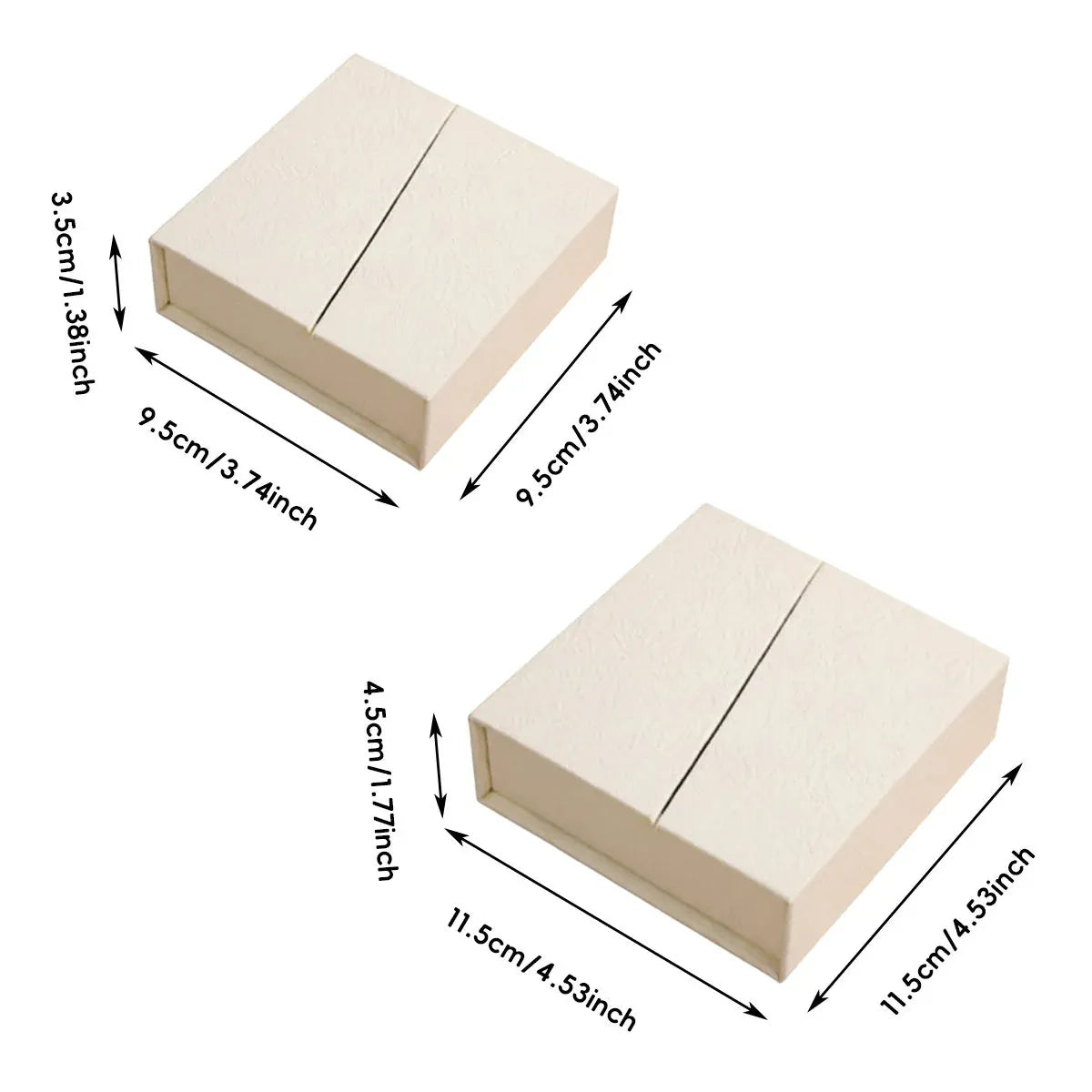 5Pcs Jewelry Gift Box Necklace Earring Ring Packaging For Wedding Party Present - 9.5x9.5x3.5cm