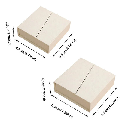 5Pcs Jewelry Gift Box Necklace Earring Ring Packaging For Wedding Party Present - 9.5x9.5x3.5cm