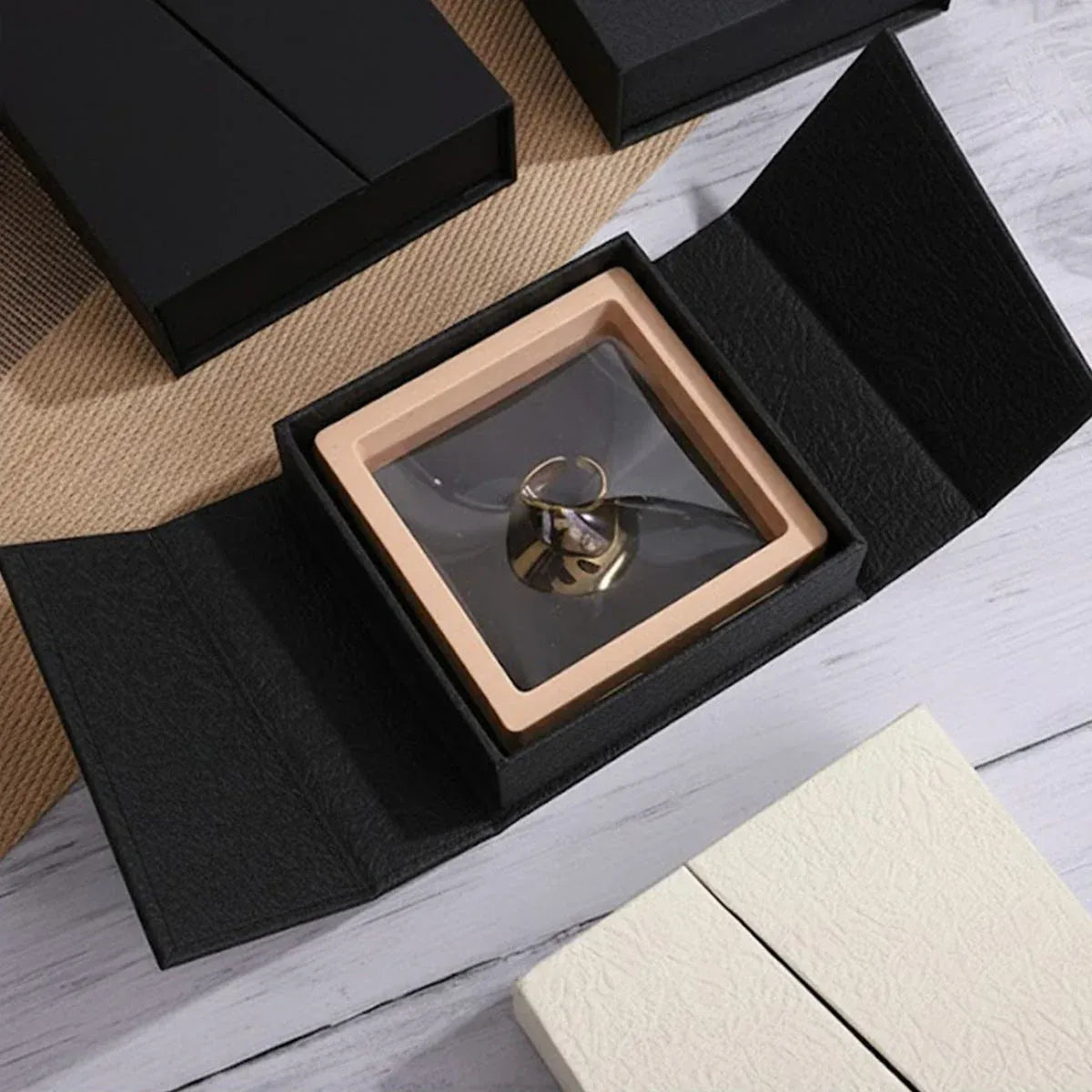5 Pack Jewellery Gift Box With Insert Necklace Ring Earring Storage Box - 9.5x9.5x3.5cm