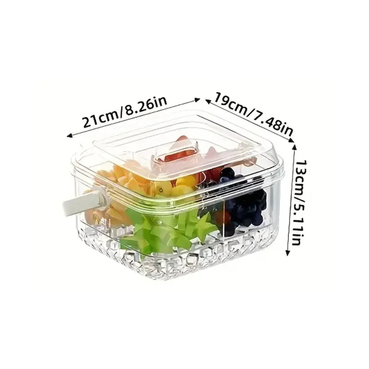 Portable Food Storage Box Large Capacity Lunch Container for Camping Picnic Use