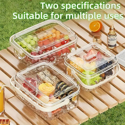 Portable Food Storage Box Large Capacity Lunch Container for Camping Picnic Use
