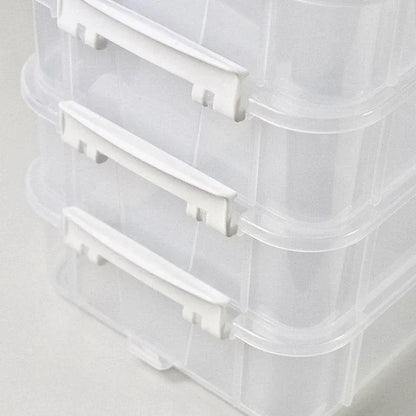 4Layer Storage Organizer Box Multi Compartment Storage Container for Home Office - Green