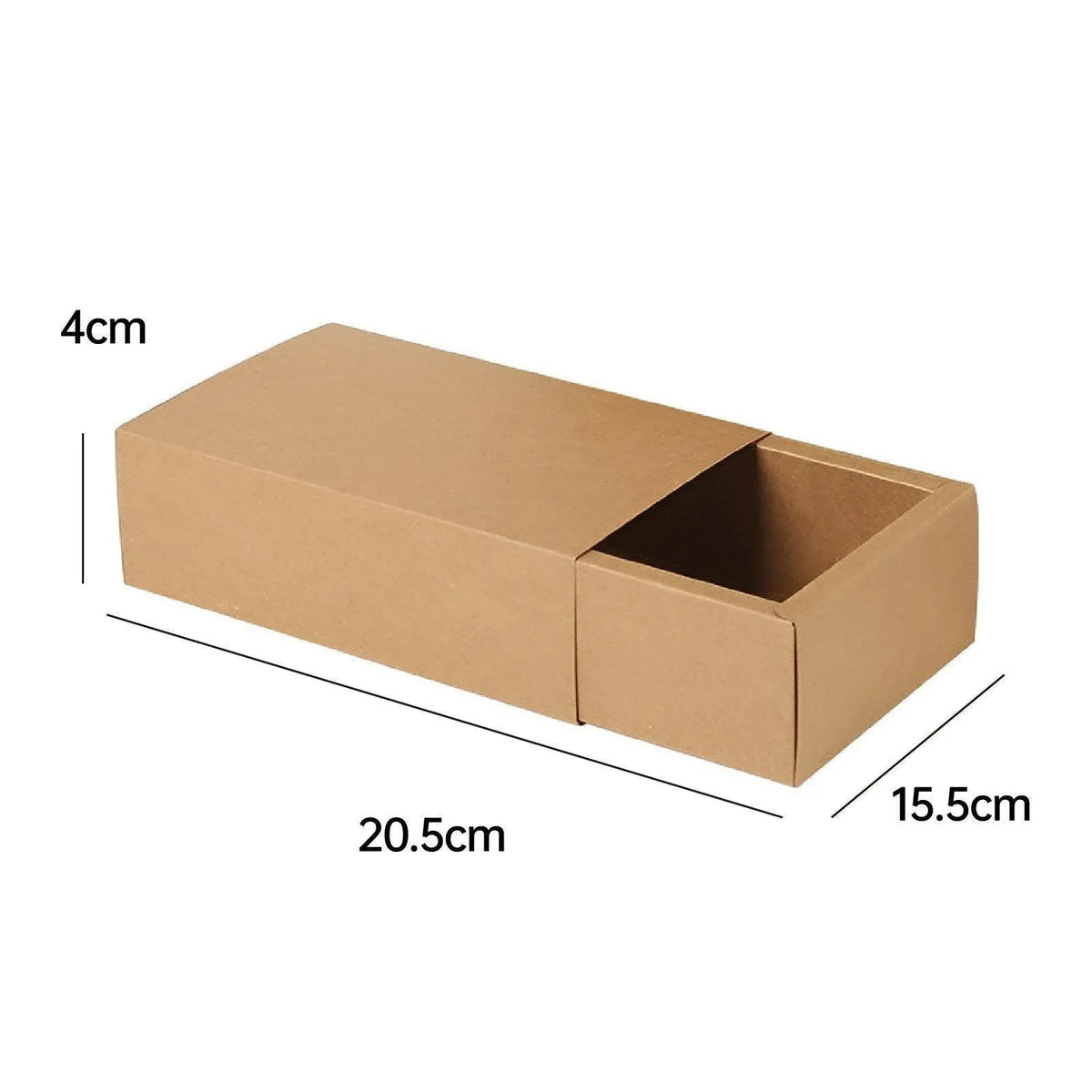 Kraft Paper Drawer Box Packaging Gift Storage Organiser Small Kraft Boxes - 25x8x4cm