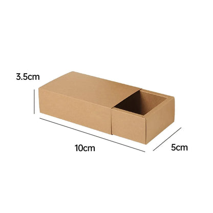 Kraft Paper Drawer Box Packaging Gift Storage Organiser Small Kraft Boxes - 25x8x4cm
