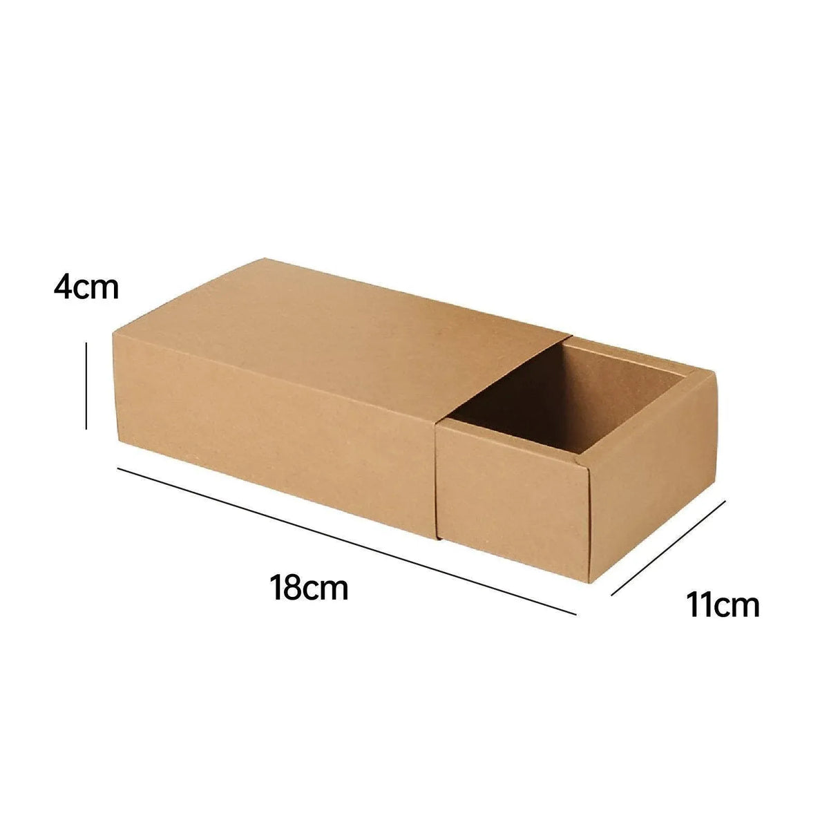 Kraft Paper Drawer Box Packaging Gift Storage Organiser Small Kraft Boxes - 25x8x4cm