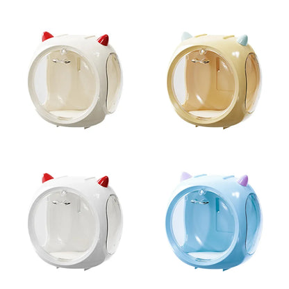 Space Capsule Storage Box Transparent Doll Model Display Organiser