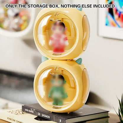 Space Capsule Storage Box Transparent Doll Model Display Organiser