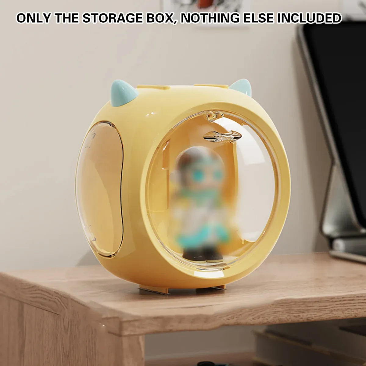 Space Capsule Storage Box Transparent Doll Model Display Organiser