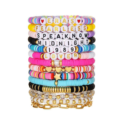 8/14pcs Bohemian Bracelet Set Colourful Beaded Bracelets Stackable Jewelry Gift - 14PCS