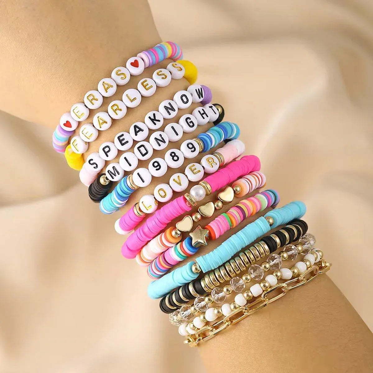 8/14pcs Bohemian Bracelet Set Colourful Beaded Bracelets Stackable Jewelry Gift - 14PCS
