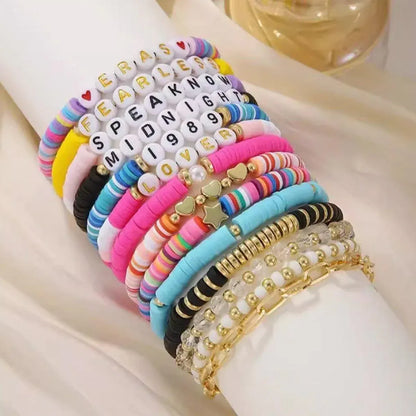 8/14pcs Bohemian Bracelet Set Colourful Beaded Bracelets Stackable Jewelry Gift - 14PCS