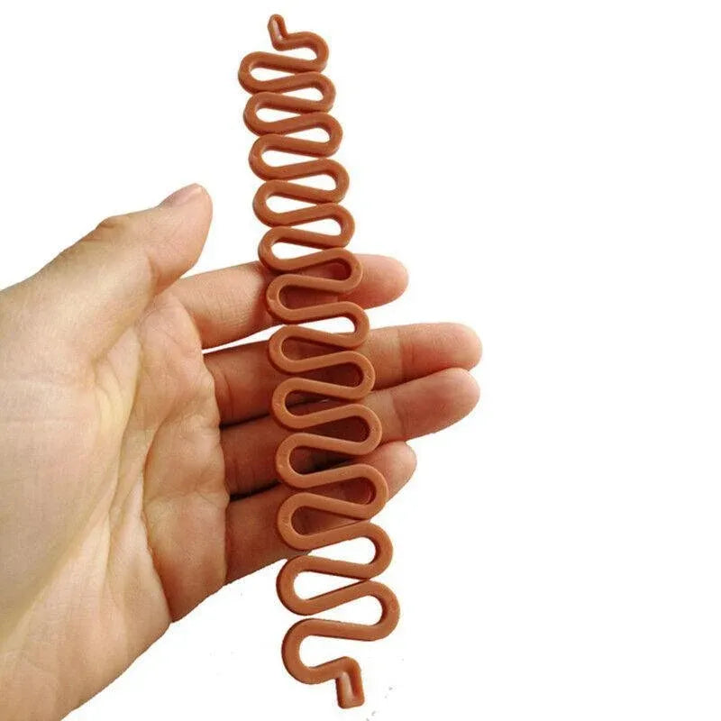 Fish Bone Hair Braiding French Braid Tool Roller Magic Twist Styling Bun Maker - Black