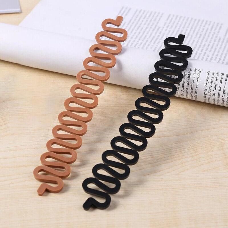 Fish Bone Hair Braiding French Braid Tool Roller Magic Twist Styling Bun Maker - Black
