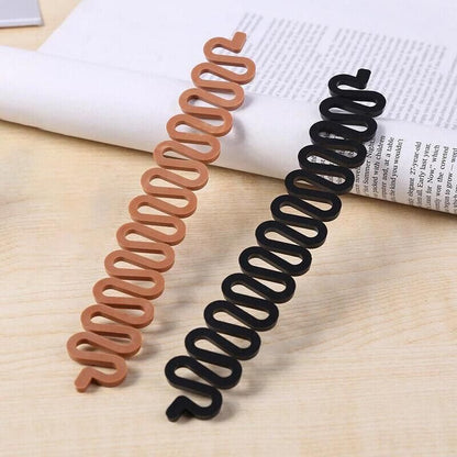 Fish Bone Hair Braiding French Braid Tool Roller Magic Twist Styling Bun Maker - Black