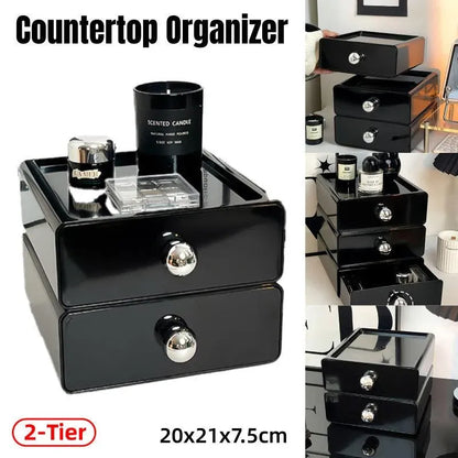 Multi-Layer Desktop Cosmetic Storage Box Office Drawer Organizer Rack Holder