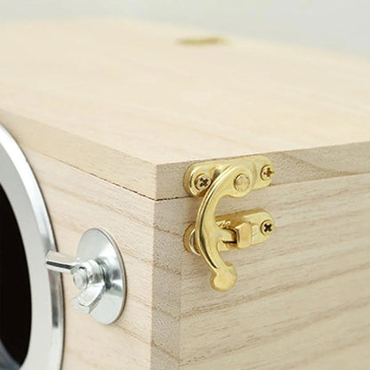 Natural Wooden Breeding Box Durable Parrot Hatching Box Nesting Box for Birds