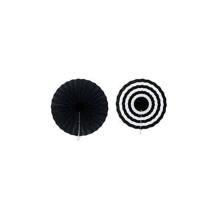 Black Gold Paper Fans Hanging Party Decorations Supplies Bridal Shower Birthday