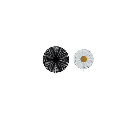Black Gold Paper Fans Hanging Party Decorations Supplies Bridal Shower Birthday