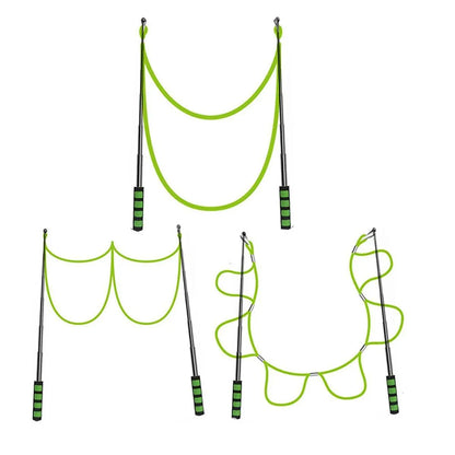 Double Pole Bubble Rope for Giant Bubble Show Outdoor Party Fun Activity - Blue