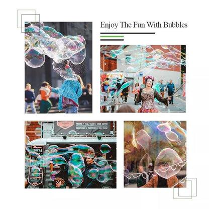 Double Pole Bubble Rope for Giant Bubble Show Outdoor Party Fun Activity - Blue