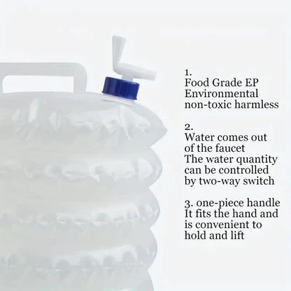 Collapsible Bucket Portable Telescopic Water Storage Large Capacity Outdoor - 5L