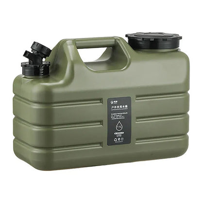 Outdoor Camping Water Storage Bucket with Faucet Portable Square Drinking Tank - 12L