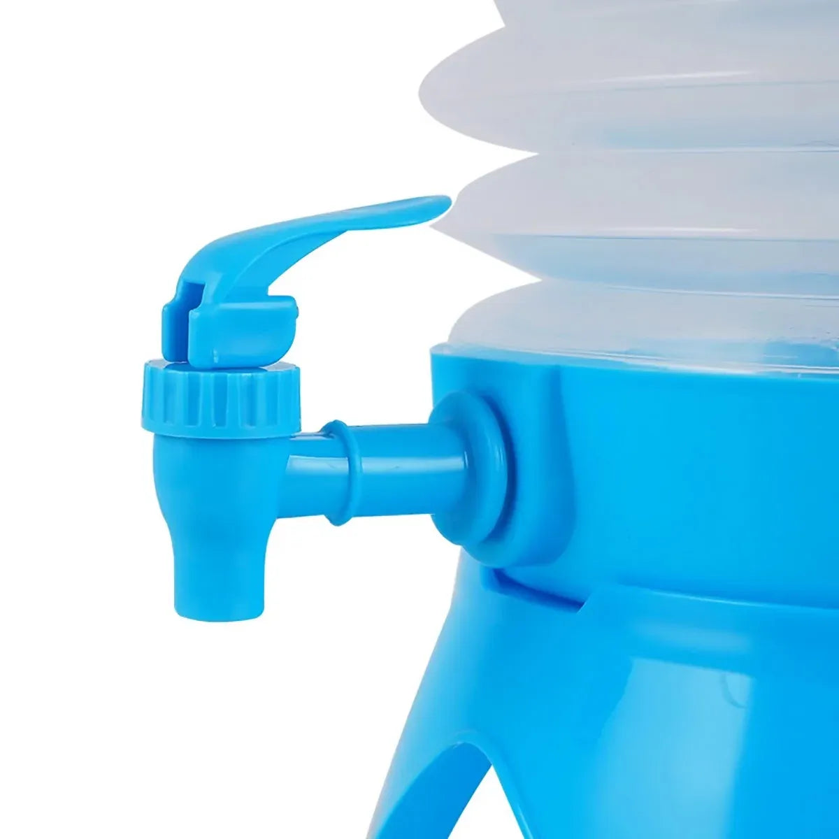 5.5L Outdoor Water Container Camping Folding Water Beer Juice Travel Bucket Use - Blue