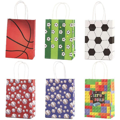 30PCS Fashion Ball Kraft Paper Gift Bag Festivals gift tote bag Party Favor Bag - Building-Blocks-30pcs