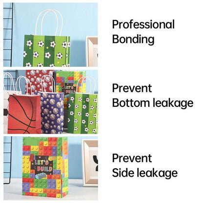 30PCS Fashion Ball Kraft Paper Gift Bag Festivals gift tote bag Party Favor Bag - Building-Blocks-30pcs