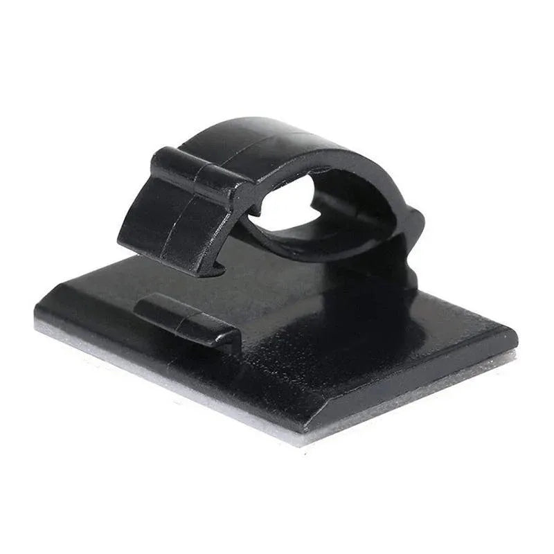 100X Cable Clips Holder Tidy Adhesive Home Car Wire Tie Fixer Drop Clamp Cord - White-100PCS