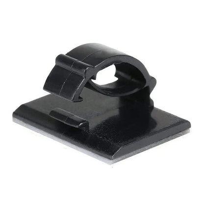 100X Cable Clips Holder Tidy Adhesive Home Car Wire Tie Fixer Drop Clamp Cord - White-100PCS