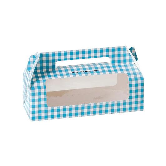20PCS Handheld Dessert Packaging Boxes with Window for Cakes Cookies - 27 x 9 x 14.7cm