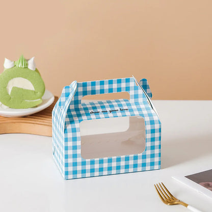 20PCS Handheld Dessert Packaging Boxes with Window for Cakes Cookies - 27 x 9 x 14.7cm