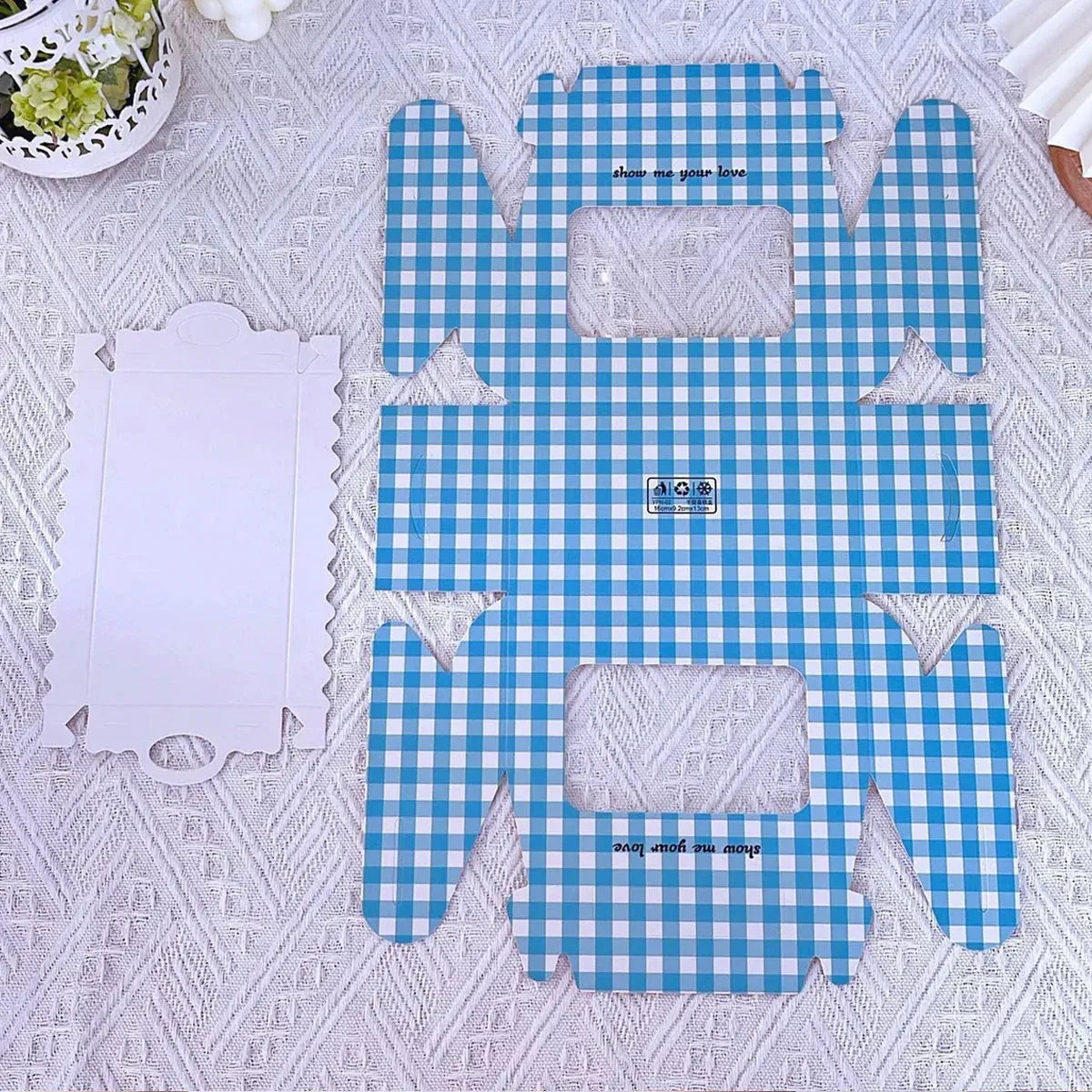 20PCS Handheld Dessert Packaging Boxes with Window for Cakes Cookies - 27 x 9 x 14.7cm