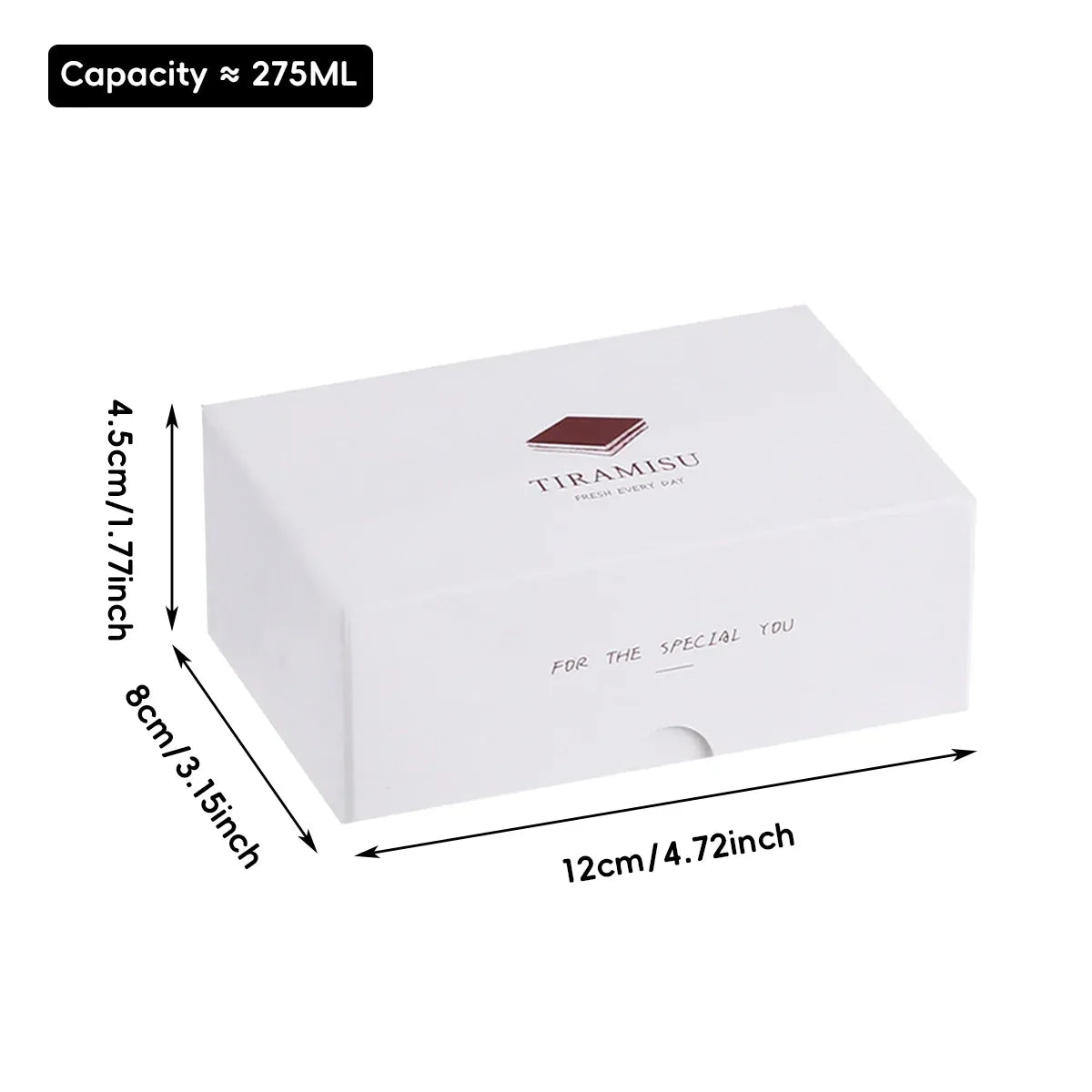 Western Dessert Presentation Box 50 Pack Tiramisu Bakery Gift Packaging Set - English
