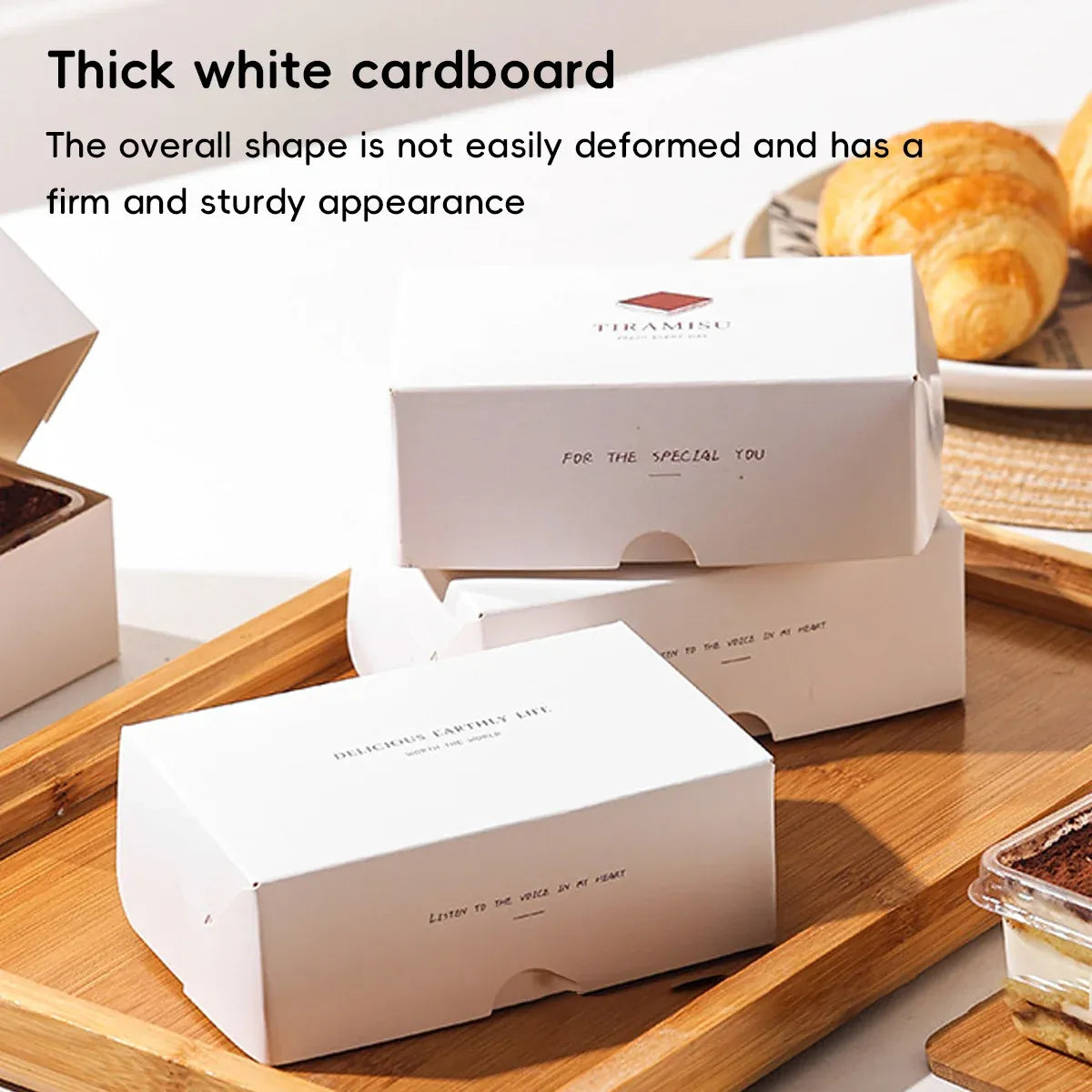 Western Dessert Presentation Box 50 Pack Tiramisu Bakery Gift Packaging Set - English