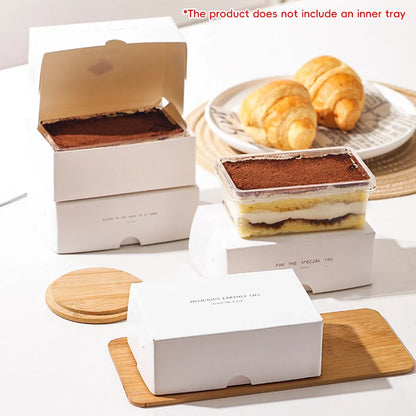 Western Dessert Presentation Box 50 Pack Tiramisu Bakery Gift Packaging Set - English