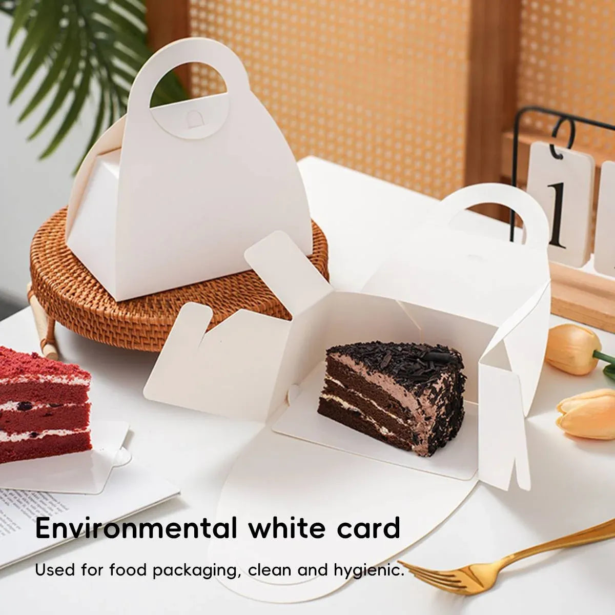 Reusable Tiramisu Cake Container Dessert Box For Slice Mousse Pastry Picnic
