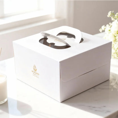 20PCS Cake Packaging Boxes 6/8in White for Birthday Party Bakery Packaging Use - 8 Inches