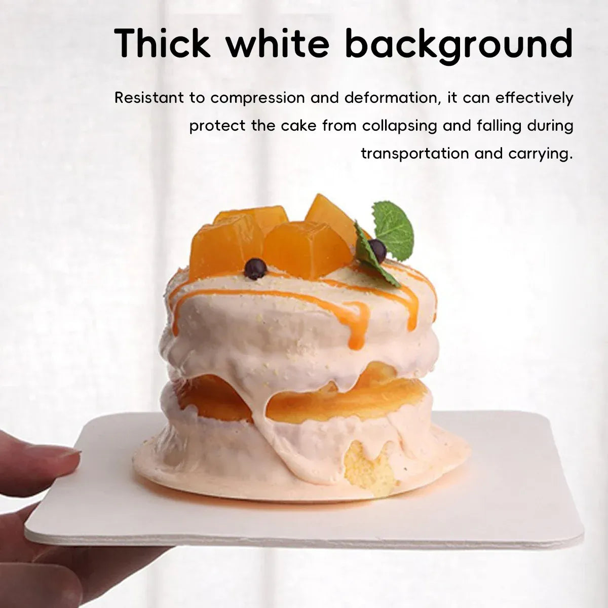 20PCS Cake Packaging Boxes 6/8in White for Birthday Party Bakery Packaging Use - 8 Inches