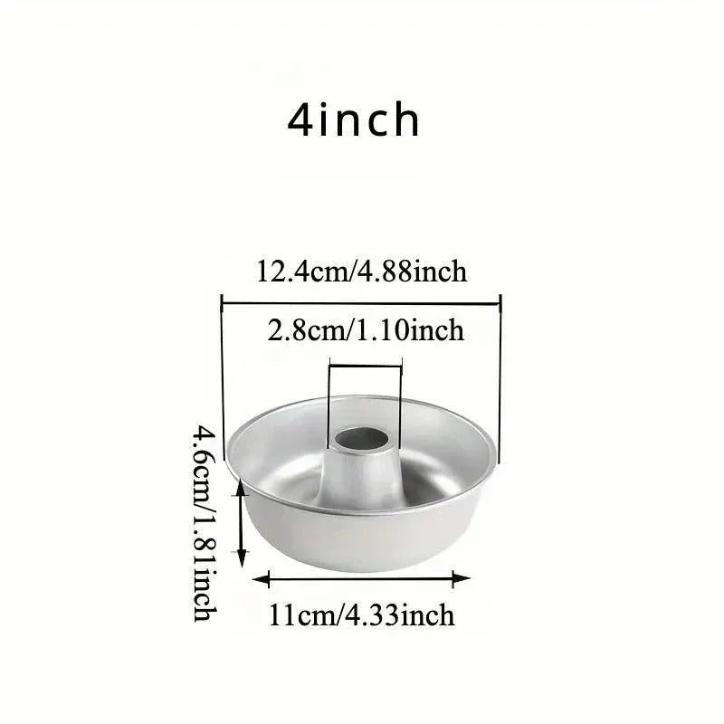4pcs 4 Inch Hollow Mould Cake Bread Baking Mould Nonstick Round Cake Pan Set