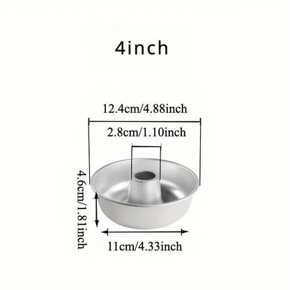 4pcs 4 Inch Hollow Mould Cake Bread Baking Mould Nonstick Round Cake Pan Set