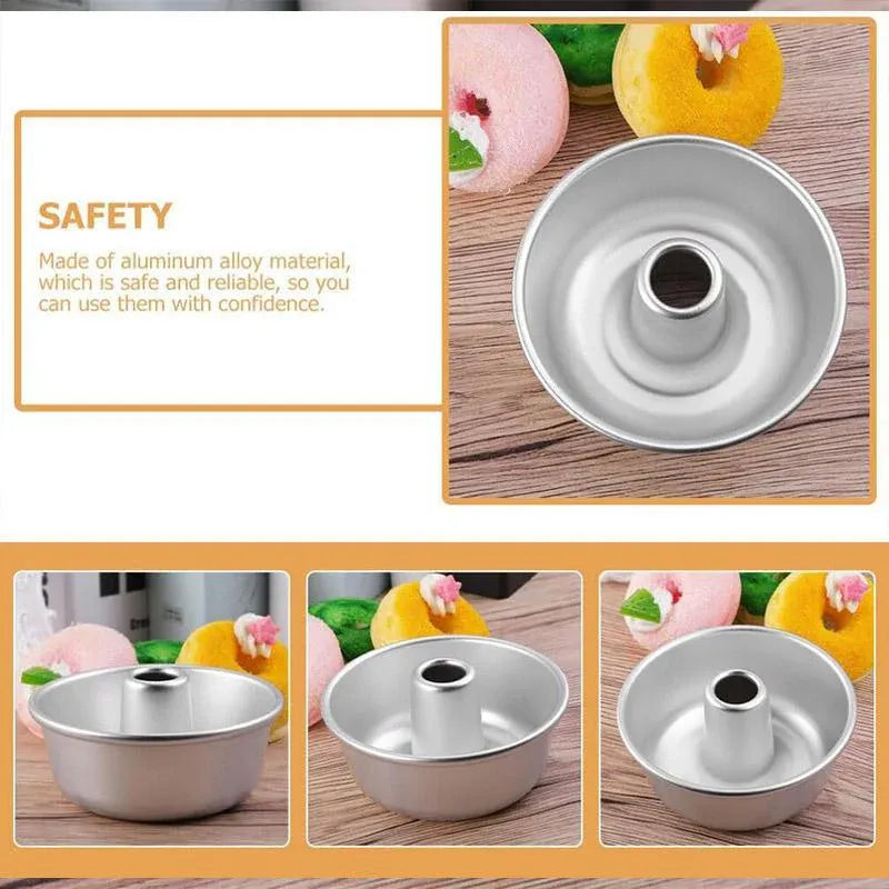 4pcs 4 Inch Hollow Mould Cake Bread Baking Mould Nonstick Round Cake Pan Set