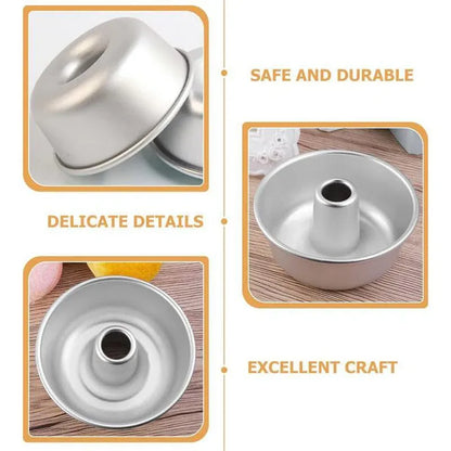 4pcs 4 Inch Hollow Mould Cake Bread Baking Mould Nonstick Round Cake Pan Set