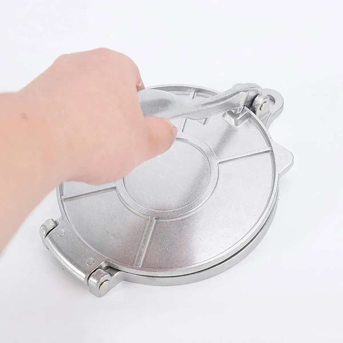 16/20cm Premium Tortilla Press Flat Bread Maker Taco Roti Chapati Health Food - Silver-20cm