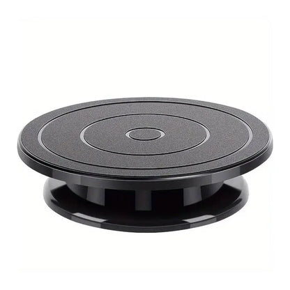 Rotating Cake Turntable Stand Black Plastic Cake Decorating Tools for Baking