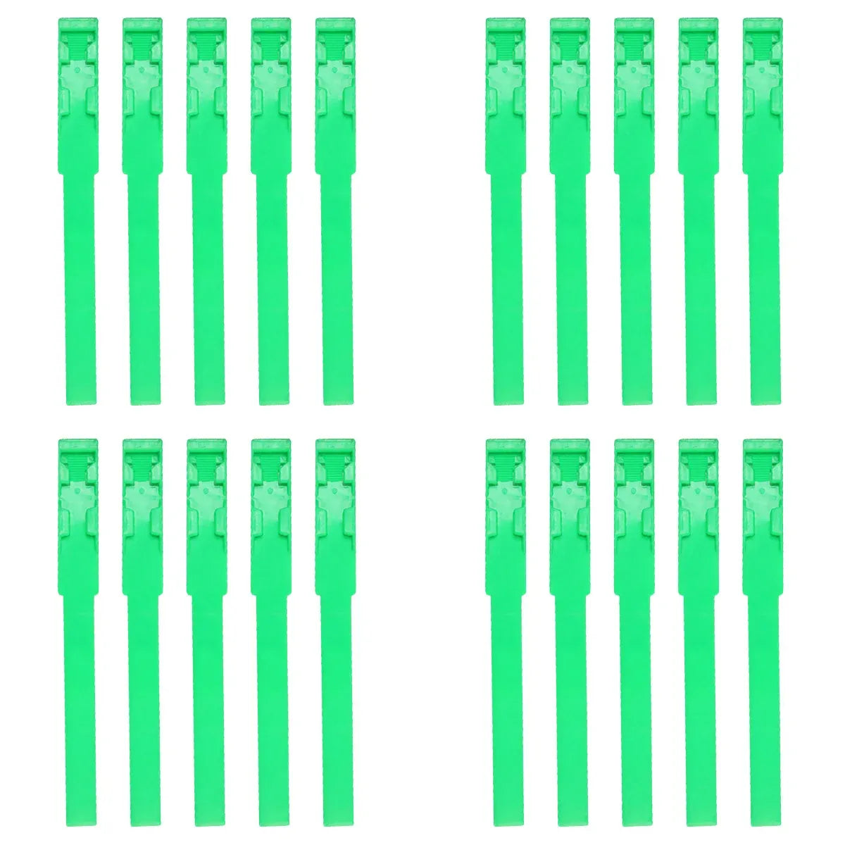 Cow Identification Bands 20PCS Adjustable Foot Rings Multi Colour Tags Livestock - Green